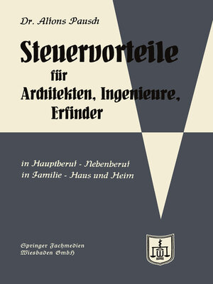 cover image of Steuervorteile für Architekten, Ingenieure und Erfinder